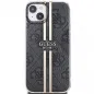 Apple iPhone 15 Plus Hülle Guess 4G Gold Stripe Elegant  Schwarz