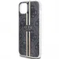 Apple iPhone 15 Plus Hülle Guess 4G Gold Stripe Elegant  Schwarz