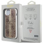 Apple iPhone 15 Hülle Guess 4G Gold Stripe Elegant  Braun
