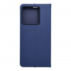 XIAOMI 13T Book Handytaschen LUNA Book Carbon Kohlenstoff-Faser, Elegant  Blau