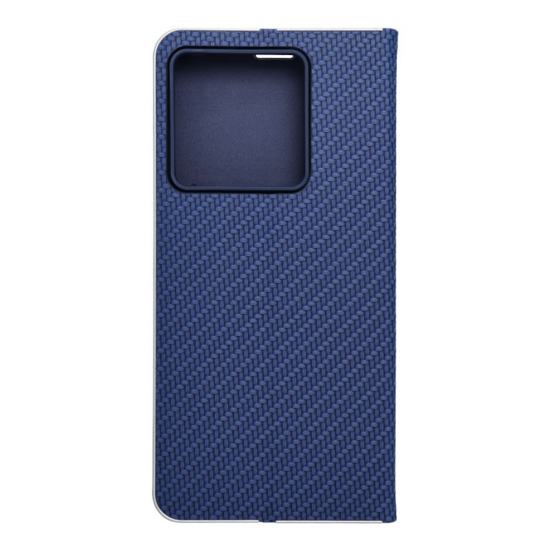 XIAOMI 13T Book Handytaschen LUNA Book Carbon Kohlenstoff-Faser, Elegant  Blau