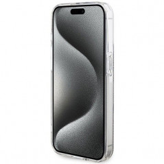 Apple iPhone 15 Pro Max Hülle Guess 4G Gold Stripe Elegant  Braun