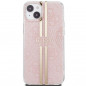 Apple iPhone 15 Plus Hülle Guess 4G Gold Stripe Elegant  Rosa