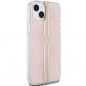 Apple iPhone 15 Plus Hülle Guess 4G Gold Stripe Elegant  Rosa