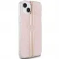 Apple iPhone 15 Plus Hülle Guess 4G Gold Stripe Elegant  Rosa