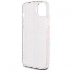 Apple iPhone 15 Plus Hülle Guess 4G Gold Stripe Elegant  Rosa