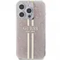 Apple iPhone 15 Pro Hülle Guess 4G Gold Stripe Elegant  Rosa