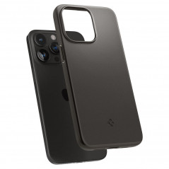 Apple iPhone 15 Pro Max Hülle Spigen Thin Fit Dunkles Blaugrau