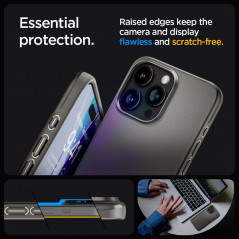 Apple iPhone 15 Pro Max Hülle Spigen Thin Fit Dunkles Blaugrau