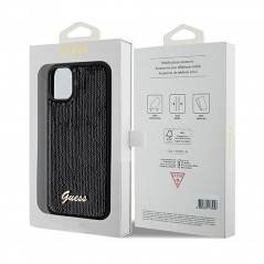 Apple iPhone 11 Hülle Guess Sequin Script Metal Elegant  Schwarz