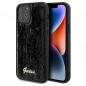 Apple iPhone 12 Hülle Guess Sequin Script Metal Elegant  Schwarz