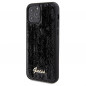 Apple iPhone 12 Hülle Guess Sequin Script Metal Elegant  Schwarz