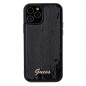 Apple iPhone 12 Hülle Guess Sequin Script Metal Elegant  Schwarz