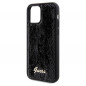 Apple iPhone 12 Hülle Guess Sequin Script Metal Elegant  Schwarz