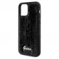Apple iPhone 12 Hülle Guess Sequin Script Metal Elegant  Schwarz