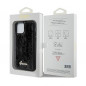 Apple iPhone 12 Hülle Guess Sequin Script Metal Elegant  Schwarz