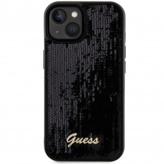 Apple iPhone 14 Hülle Guess Sequin Script Metal Elegant  Schwarz