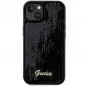 Apple iPhone 14 Hülle Guess Sequin Script Metal Elegant  Schwarz
