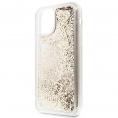 Apple iPhone 11 Hülle Guess Liquide Glitter Charms Elegant  Gold