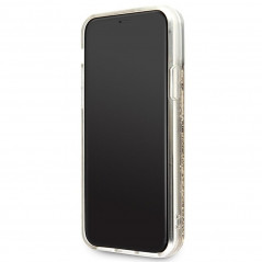 Apple iPhone 11 Hülle Guess Liquide Glitter Charms Elegant  Gold