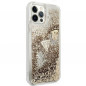 Apple iPhone 12 Hülle Guess Liquide Glitter Charms Elegant  Gold