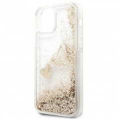 Apple iPhone 12 Hülle Guess Liquide Glitter Charms Elegant  Gold