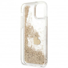 Apple iPhone 12 Hülle Guess Liquide Glitter Charms Elegant  Gold