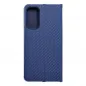 Samsung Galaxy A15 LTE Book Handytaschen LUNA Book Carbon Kohlenstoff-Faser, Elegant  Blau
