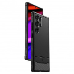 Samsung Galaxy S24 ULTRA Hülle Spigen Armor Kohlenstoff-Faser, Elegant  Schwarz