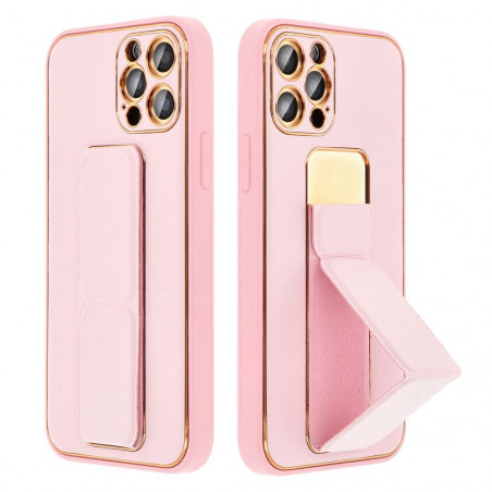 XIAOMI Redmi 13C Hülle LEATHER Case Kickstand Rosa