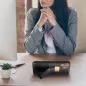 XIAOMI Redmi 13C Hülle LEATHER Case Kickstand Schwarz