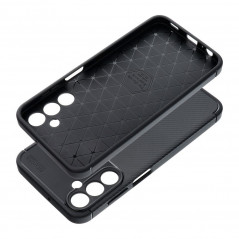 Samsung Galaxy A15 LTE Hülle Carbon premium Elegant  Schwarz