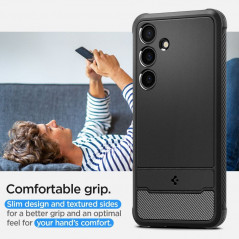 Samsung Galaxy S24 PLUS Hülle Spigen Armor Kohlenstoff-Faser, Elegant  Schwarz