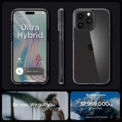 Apple iPhone 15 Pro Hülle Spigen Ultra Hybrid Kristallklar  Weltraumkristall