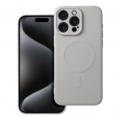 Apple iPhone 15 Pro Max Hülle Silicone Mag Cover MagSAFE  Titan