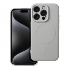 Apple iPhone 15 Pro Hülle Silicone Mag Cover MagSAFE  Titan
