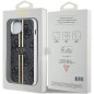 Apple iPhone 15 Hülle Guess 4G Gold Stripe Elegant  Schwarz