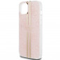 Apple iPhone 15 Hülle Guess 4G Gold Stripe Elegant  Rosa