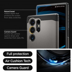 Samsung Galaxy S24 ULTRA Hülle Spigen Armor Schwarz