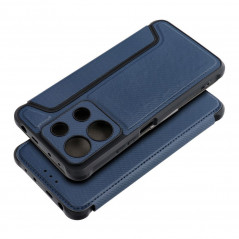 XIAOMI Redmi Note 13 4G Book Handytaschen Razor Book Kohlenstoff-Faser, Kohlenstoffmuster  Blau