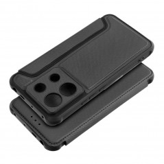 XIAOMI Redmi Note 13 Pro 5G Book Handytaschen Razor Book Kohlenstoff-Faser, Kohlenstoffmuster  Schwarz
