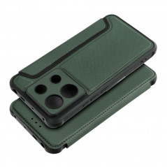 XIAOMI Redmi Note 13 Pro 5G Book Handytaschen Razor Book Kohlenstoff-Faser, Kohlenstoffmuster  Dunkelgrün