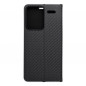 XIAOMI Redmi Note 13 Pro Plus 5G Book Handytaschen LUNA Book Carbon Kohlenstoff-Faser, Elegant  Schwarz