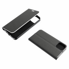 XIAOMI Redmi Note 13 Pro 4G Book Handytaschen LUNA Book Carbon Kohlenstoff-Faser, Elegant  Schwarz