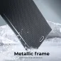 XIAOMI Redmi Note 13 Pro 4G Book Handytaschen LUNA Book Carbon Kohlenstoff-Faser, Elegant  Schwarz