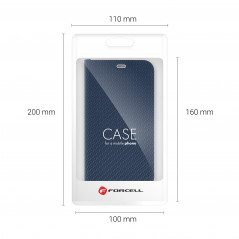 XIAOMI Redmi Note 13 Pro 4G Book Handytaschen LUNA Book Carbon Kohlenstoff-Faser, Elegant  Blau