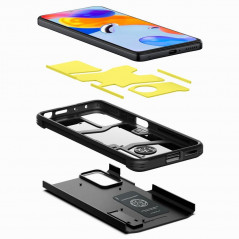 XIAOMI Redmi Note 11 Pro 5G Hülle Spigen Tough Armor Schwarz