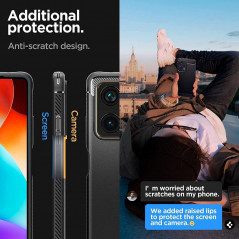 XIAOMI Redmi Note 12 Pro Plus 5G Hülle Spigen Armor Kohlenstoff-Faser, Elegant  Schwarz