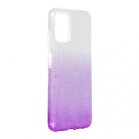 Samsung Galaxy A03s Hülle Shining Transparent und violett
