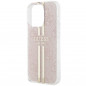 Apple iPhone 14 Pro Max Hülle Guess 4G Gold Stripe Elegant  Rosa